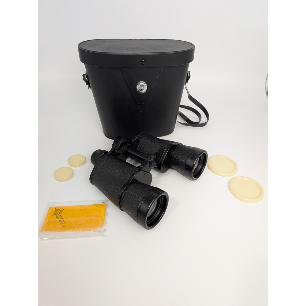 Vintage Carl Wetzlar Marine 7x50 Binoculars Luminized Coated Lenses Case + Cloth